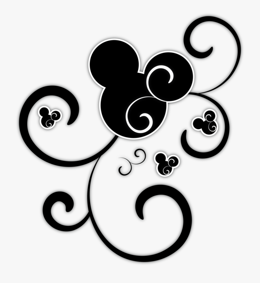 Mickey Tattoo Head Sillouitte Company Minnie Walt Clipart - Mickey Mouse Tribal Tattoo, Transparent Clipart