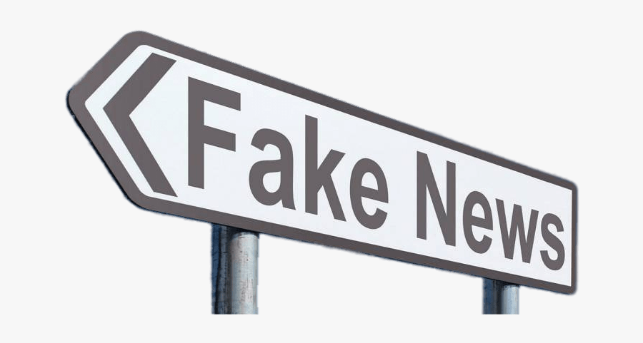 Fake News Direction Sign - Street Sign, Transparent Clipart