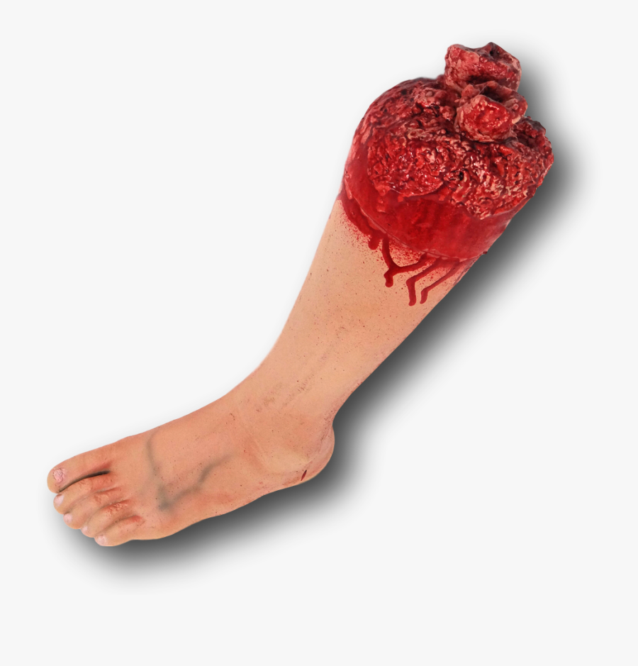 Bloody Severed Fake Latex Arm Arms Leg Legs Foot Feet - Severed Leg Transparent, Transparent Clipart