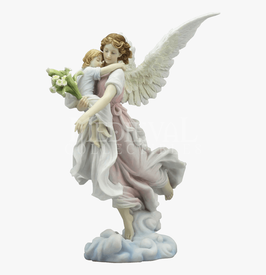 Guardian Angel With Child , Png Download - Guardian Angel Figurines, Transparent Clipart