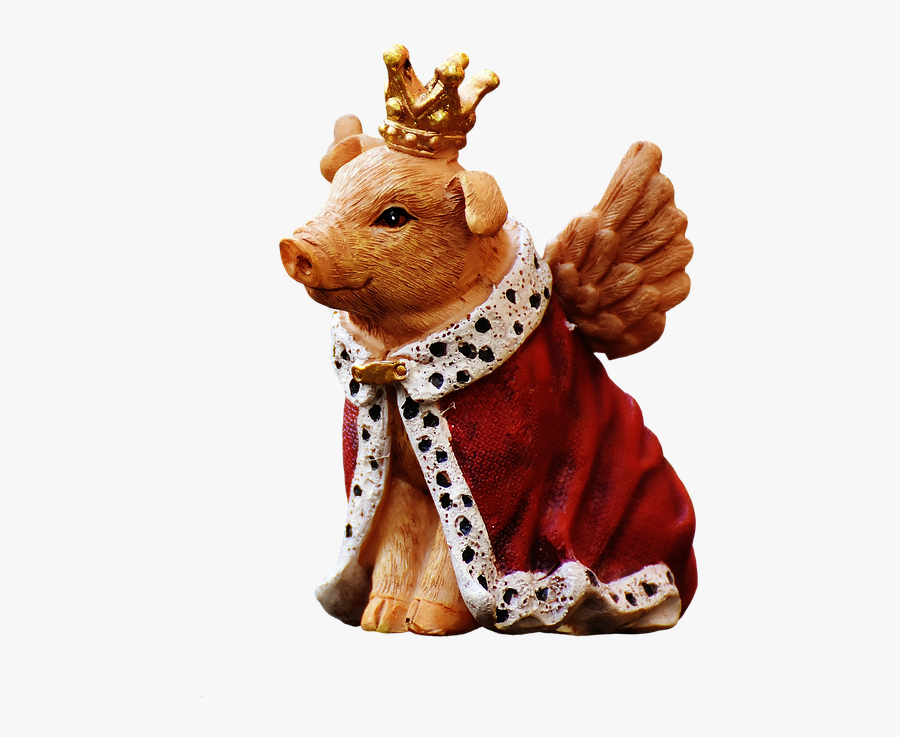 Guardian Angel, Piglet, Figure, Crown, Cropping - Angel Piglet, Transparent Clipart