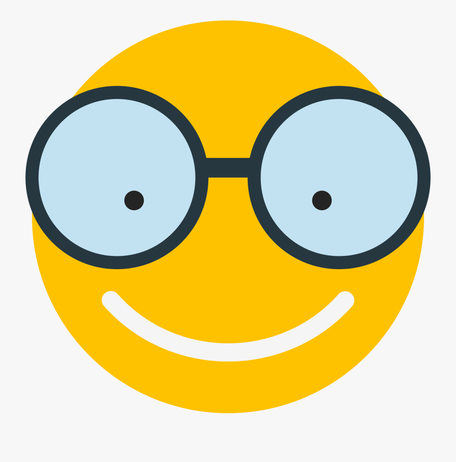 Geek Emoji Clipart , Png Download - Big Round Black Glasses, Transparent Clipart