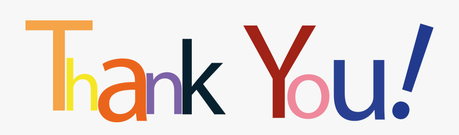 Thank You Text Clipart - Transparent Thank You Colorful Png, Transparent Clipart