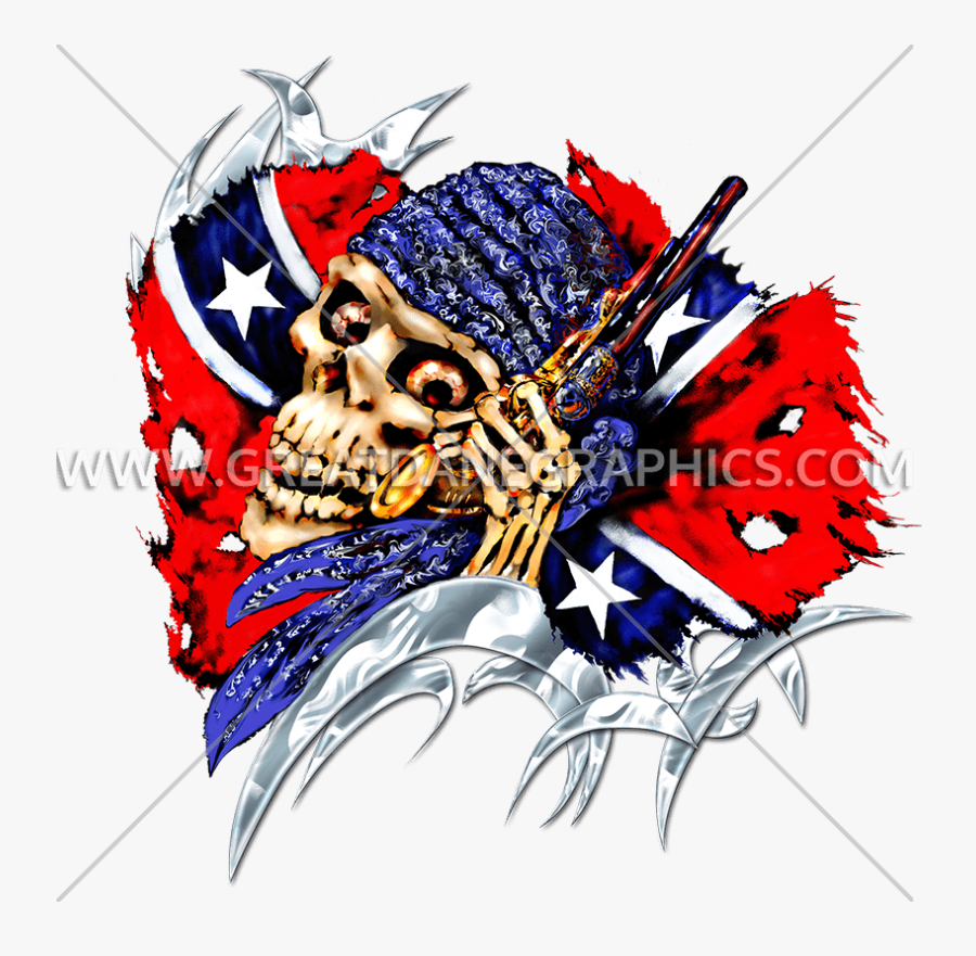 Clipart Gun Skull - Illustration, Transparent Clipart