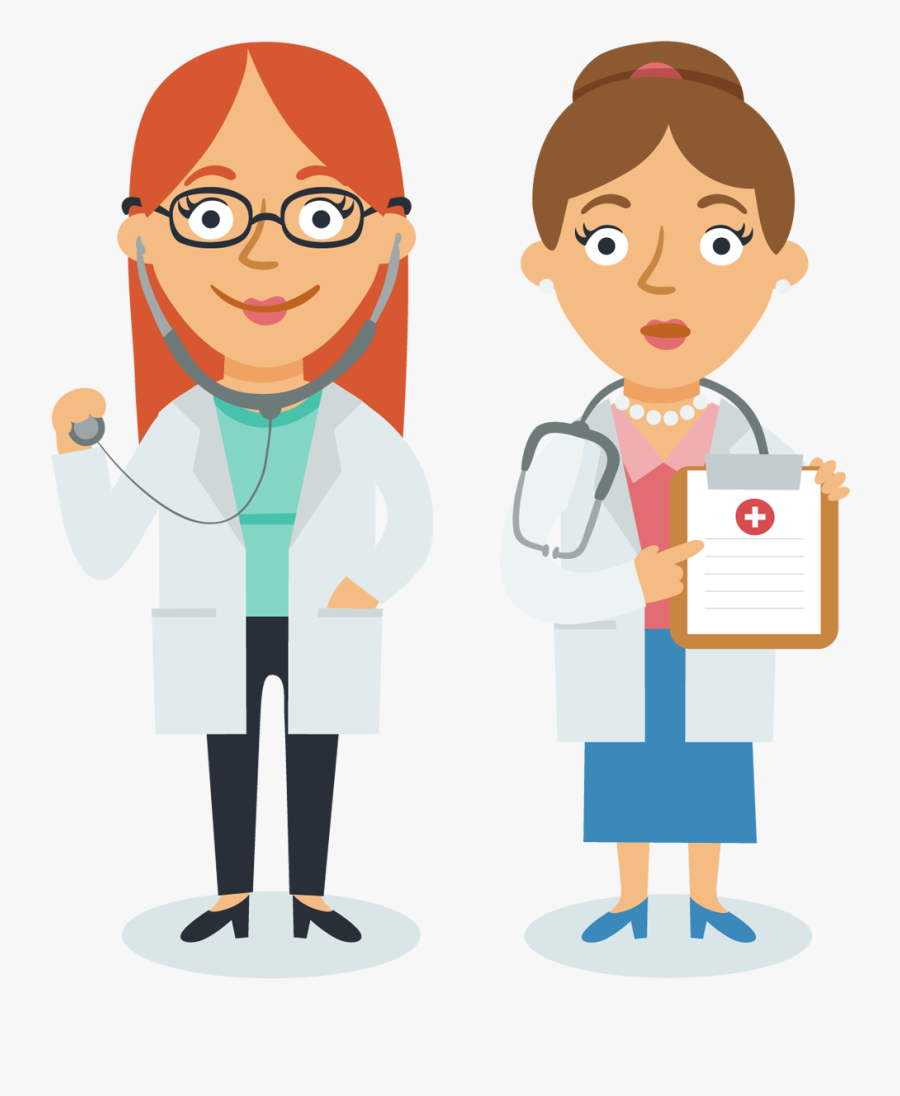 Physician Cartoon Female - Doctor Woman Cartoon Transparent, Transparent Clipart