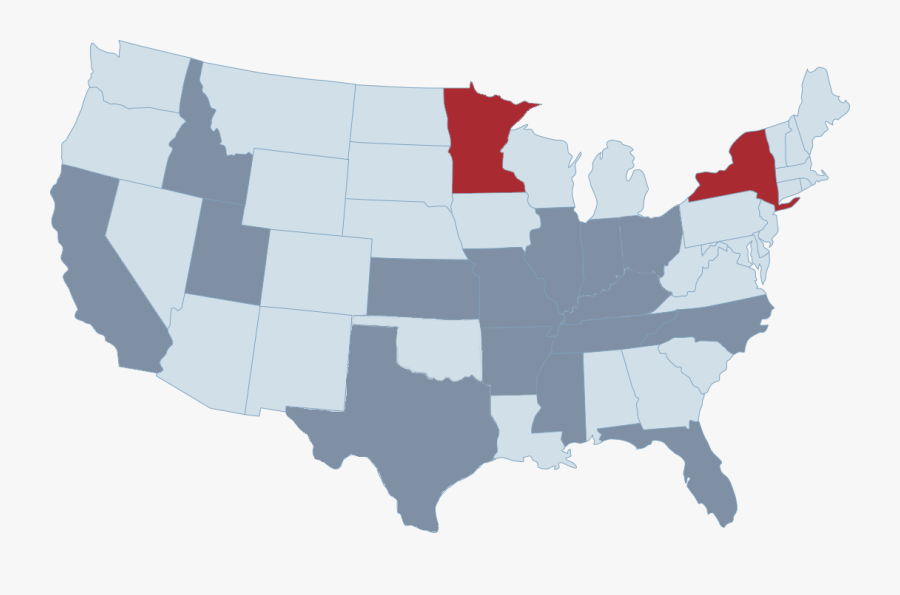 Map With No Pins - Confederate And Union States, Transparent Clipart