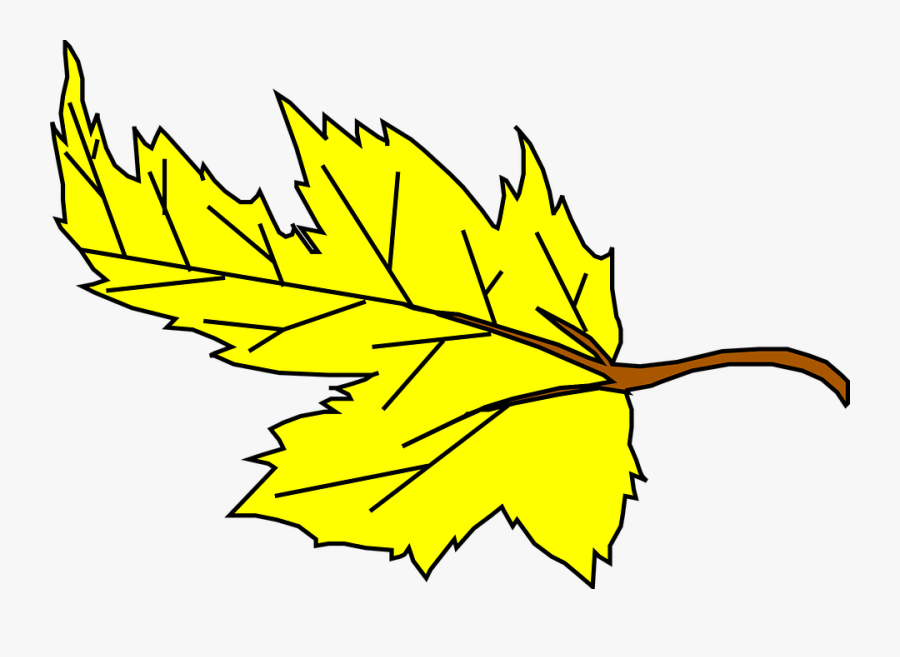 Yellow Leaf Clipart, Transparent Clipart