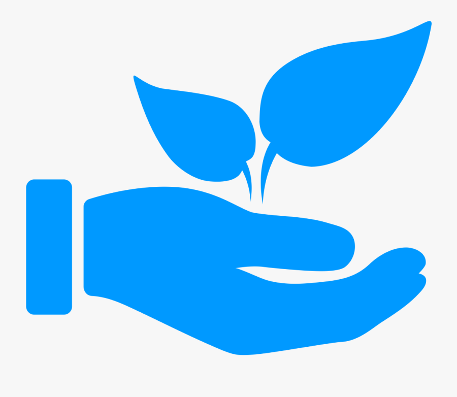 Plant In Hand Icon - Organic Flat Icon, Transparent Clipart