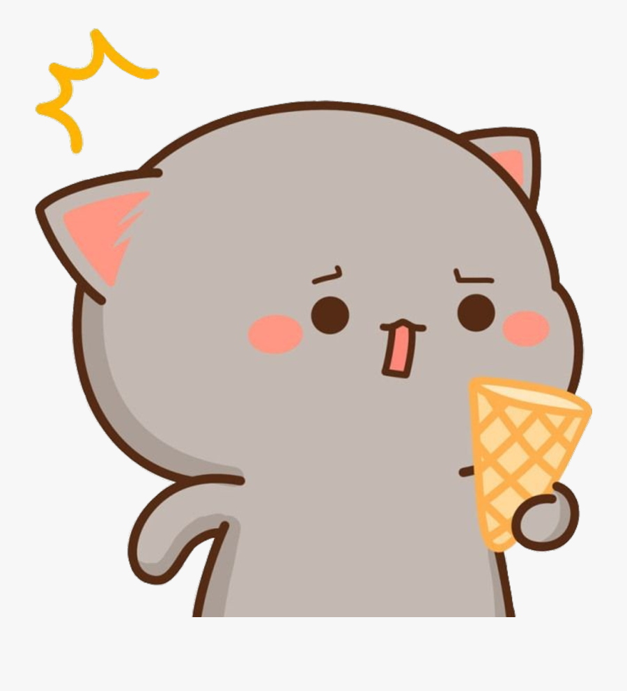 Kawaii Cat Drawing Couple Clipart , Png Download - Kawaii Cat Stickers, Transparent Clipart