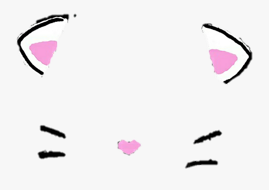 #kawaii #cute #neko #cat #kitty #white #filter #filters - Cute Cat Filter Png, Transparent Clipart