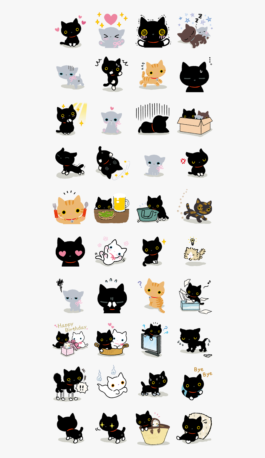 Kawaii Cats Emojis , Free Transparent Clipart ClipartKey
