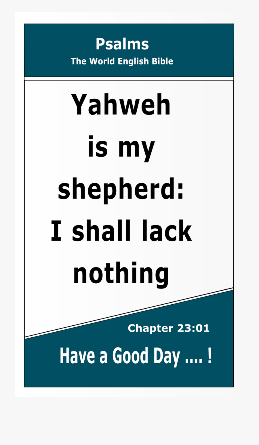 Clip Art Shepherd Bible Verse - Poster, Transparent Clipart