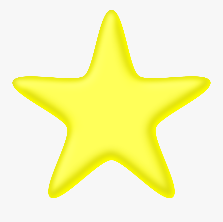 3d Yellow Star Clip Arts - صورة لون اصفر كرتون, Transparent Clipart