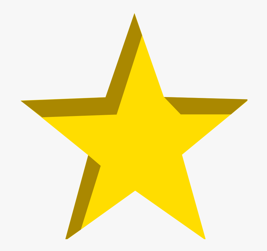 Yellow Star Unboxed - Transparent Background Gold Star Icon, Transparent Clipart