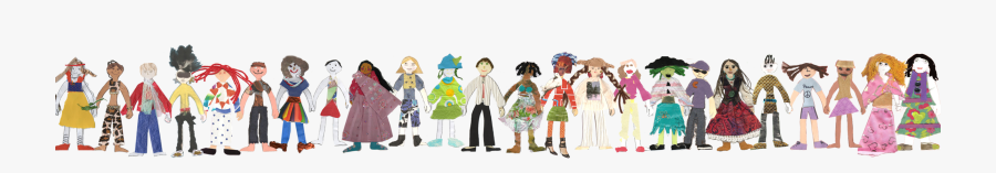Paper Dolls Holding Hands Png, Transparent Clipart