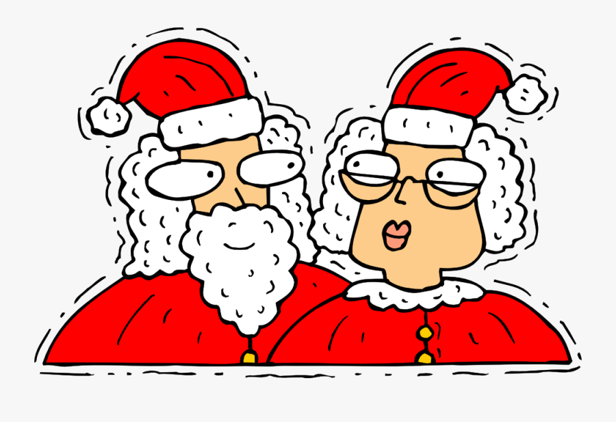 Commons - Wikimedia - Org Colouringbook - - Papa Noel Y Mama Noel Dibujo, Transparent Clipart