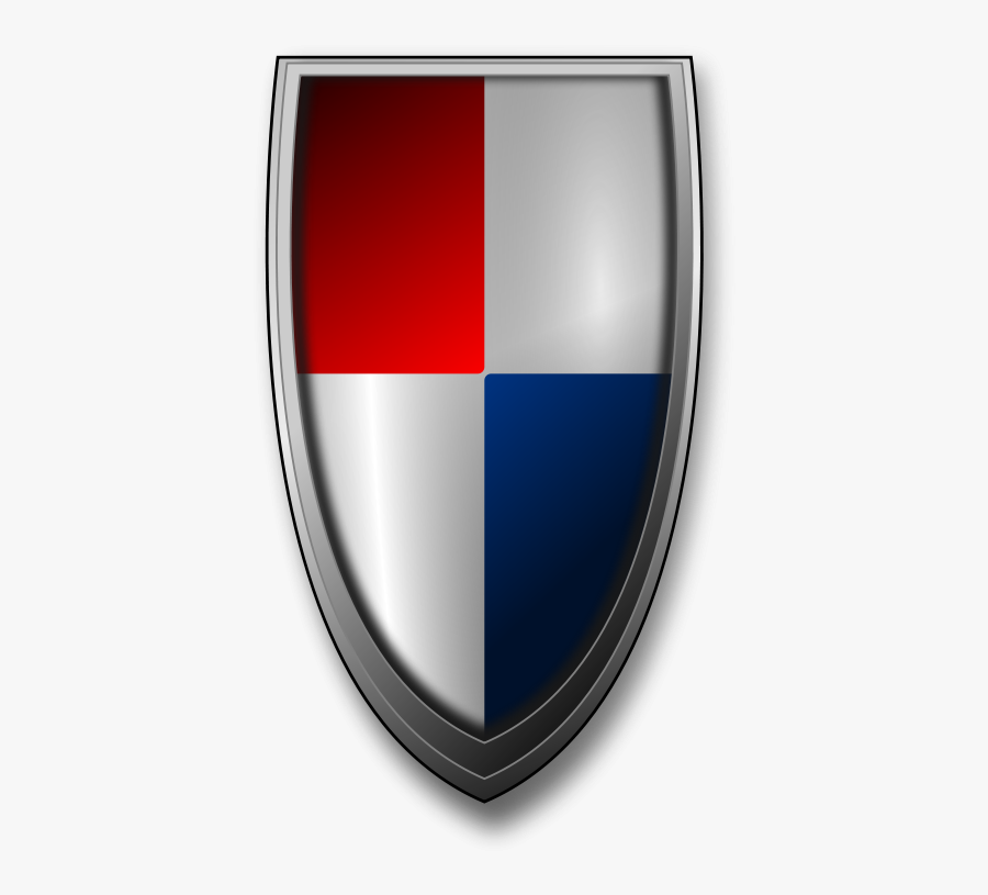 Free Vector Shield - Escudo Azul E Vermelho, Transparent Clipart