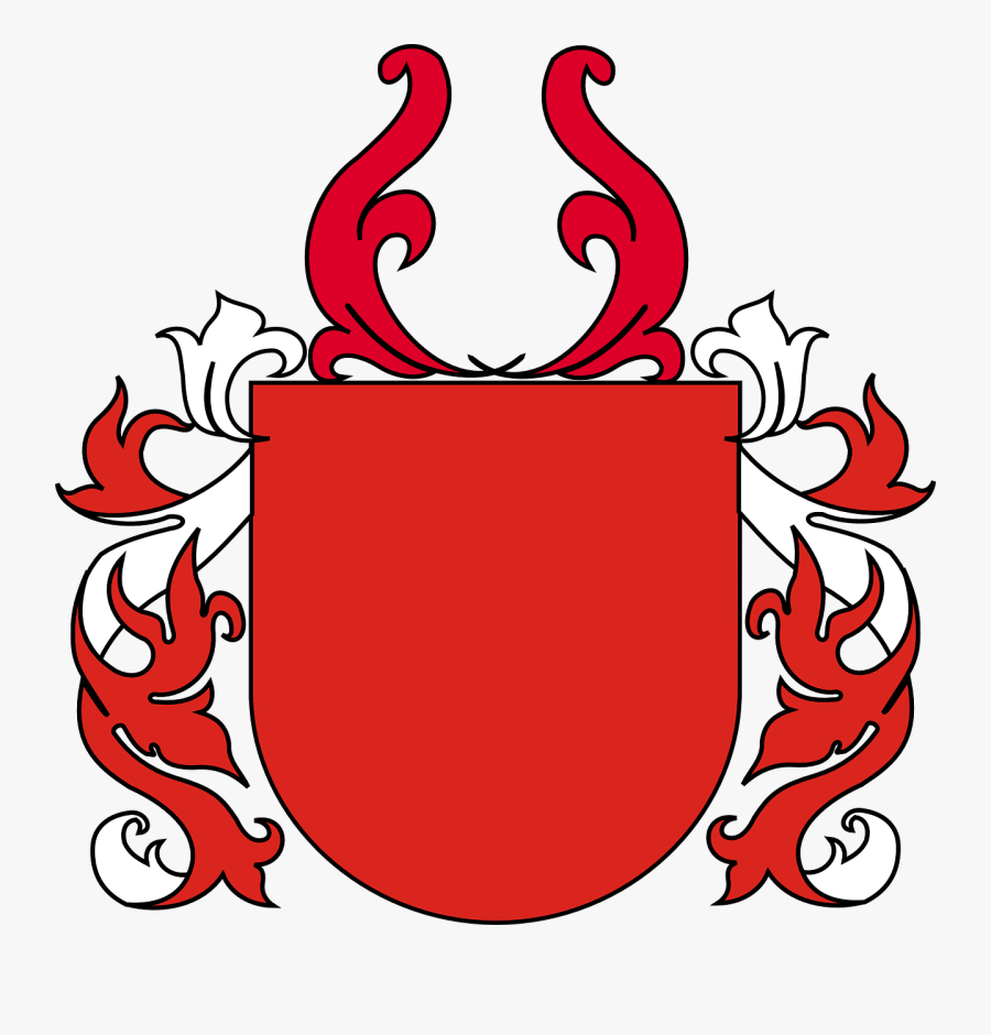 Blank Red Crest, Transparent Clipart