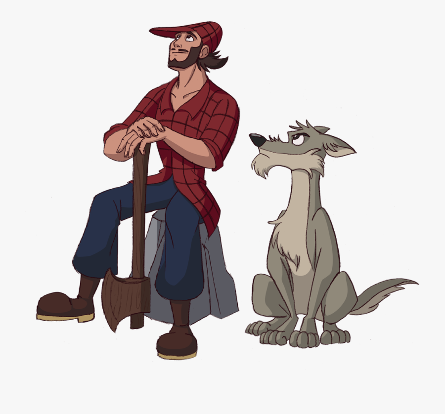 Paul Bunyan And Reitherman The Big Bad Wolf - Big Bad Wolf Human, Transparent Clipart