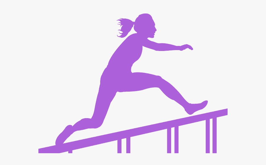Hurdler Silhouette, Transparent Clipart