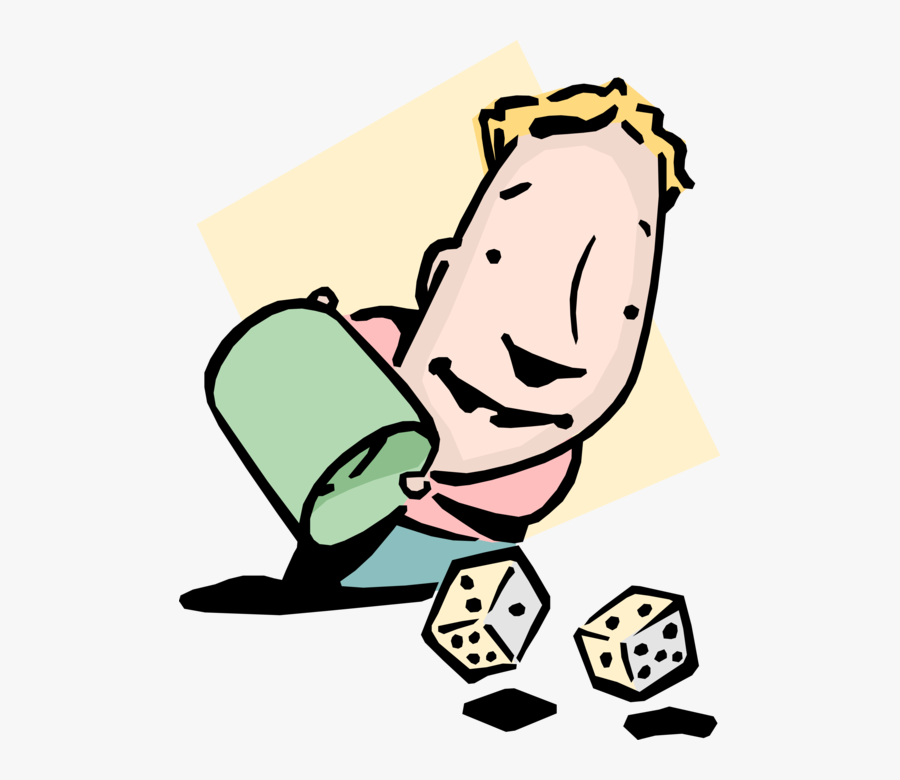 Vector Illustration Of Getting Fair Shake Rolling Dice - Probability, Transparent Clipart