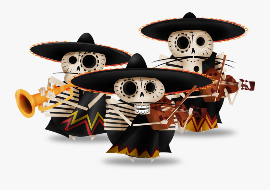 Day Of The Dead Clipart Calacas - Viva Calaca Day Of The Death, Transparent Clipart