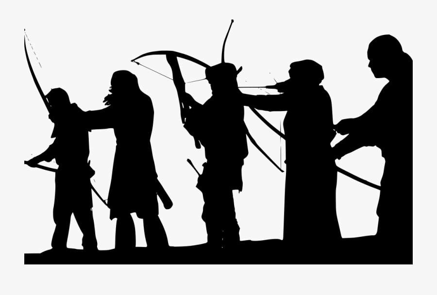 Robin Hood And Merry Men Silhouette Clipart , Png Download - Robin Hood And Merry Men Silhouette, Transparent Clipart