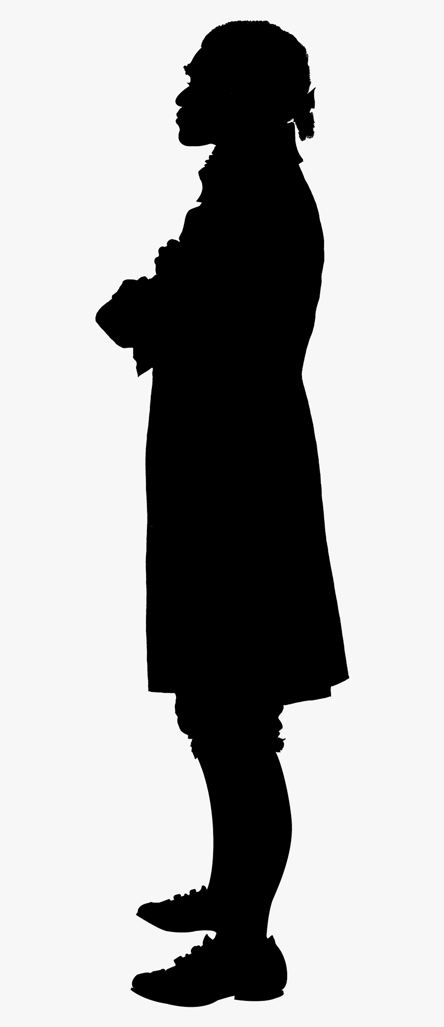 Enslaved People At Mount Vernon - 19th Century Man Silhouette, Transparent Clipart