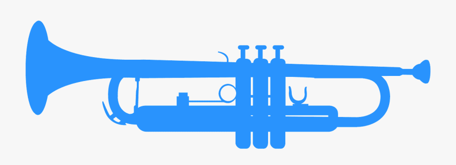 Trompeta Color Azul, Transparent Clipart