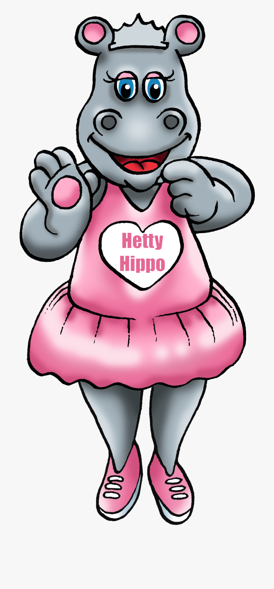 Clip Art Hippo Character - Cartoon, Transparent Clipart