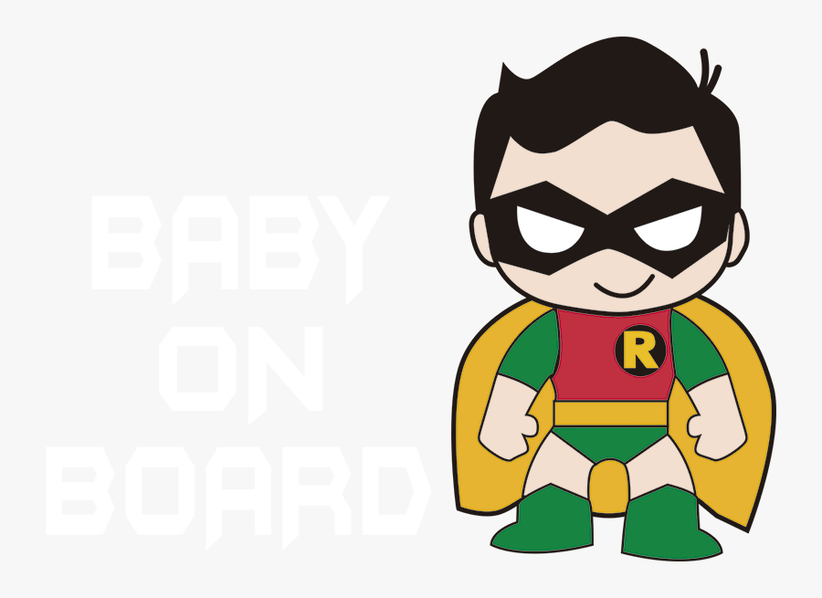 Robin Baby On Board Sticker - Robin Bebe Png, Transparent Clipart