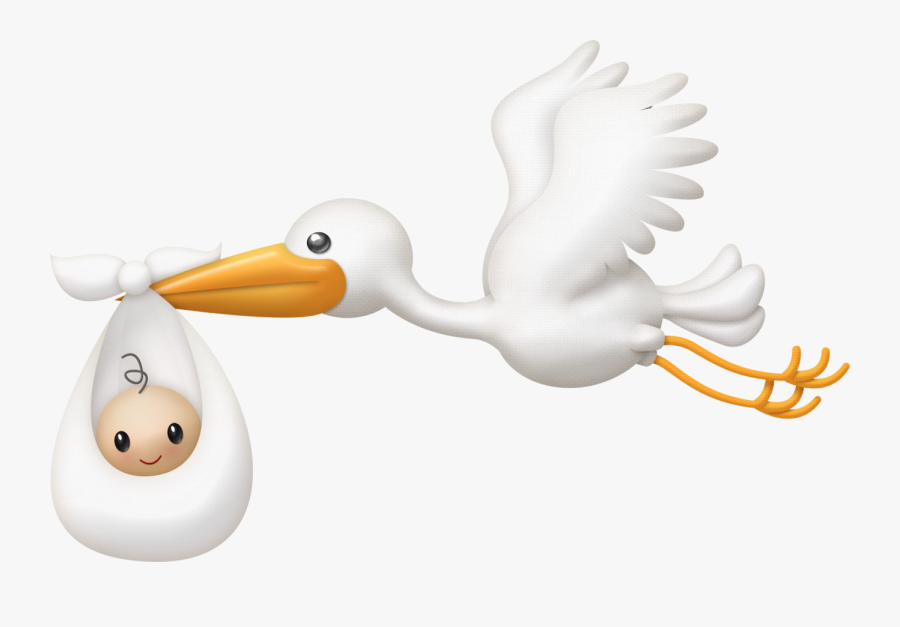 Stork Vector Baby Black And White - Cegonha Com Bebe Png , Free