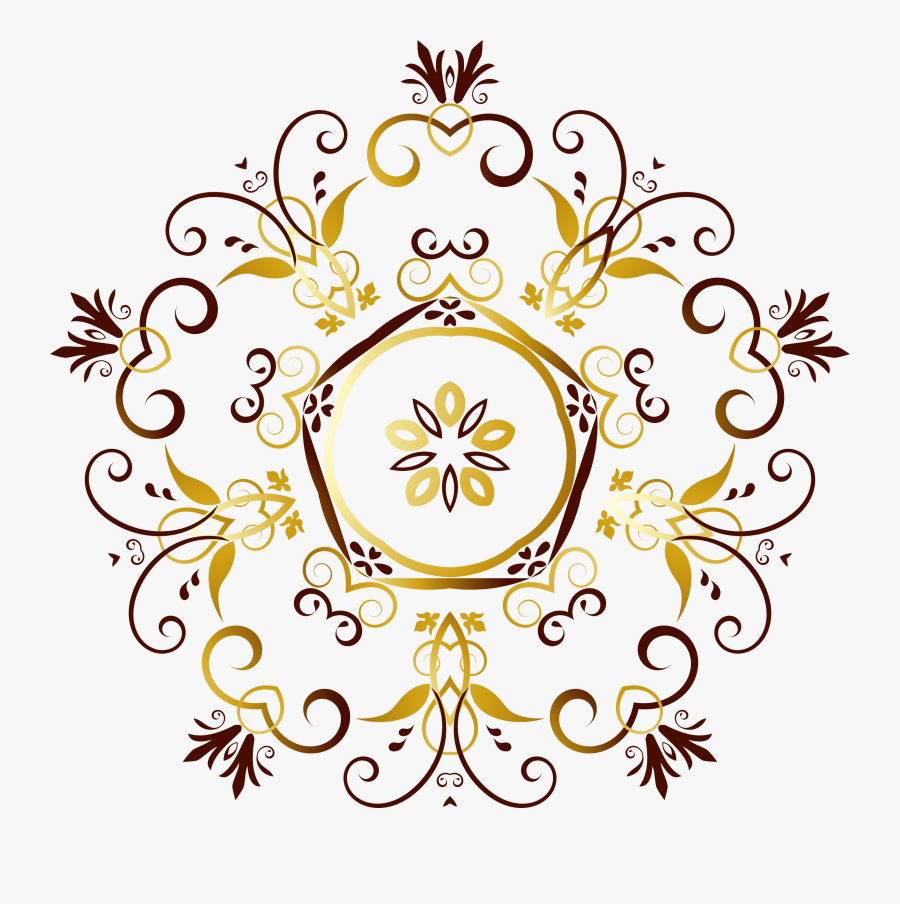 Clipart Flourishy Floral Design - Circle, Transparent Clipart