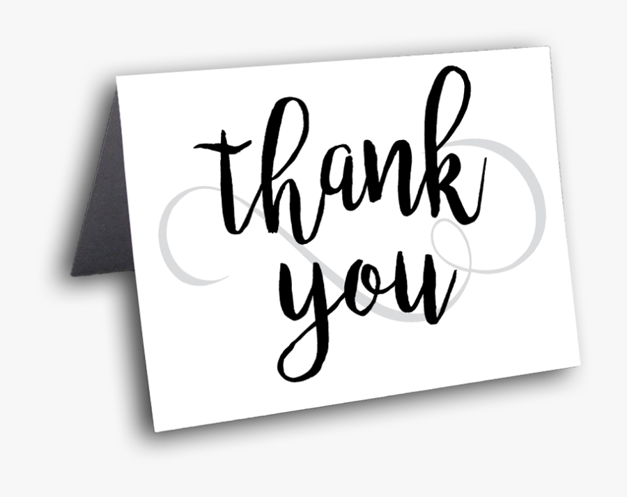 Calligraphy Thank You Card - Calligraphy, Transparent Clipart