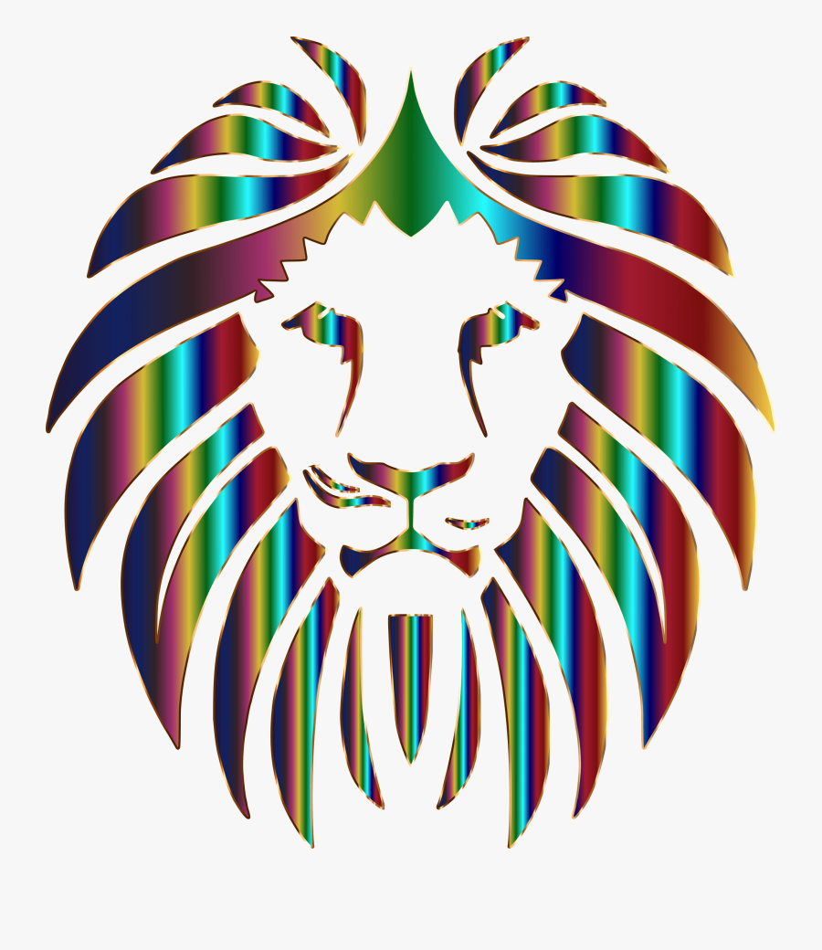 Clipart - Lion Face Vector Png, Transparent Clipart