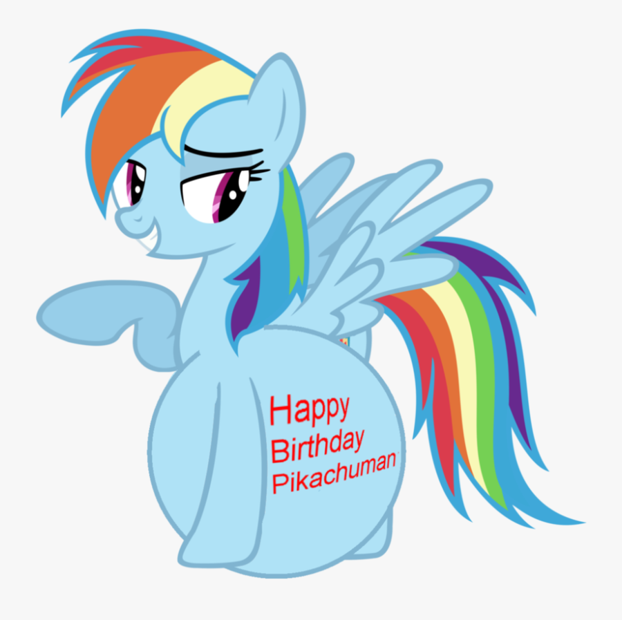 Happy Birthday Pikachuman 18 By Dashievore - My Little Pony Rainbow Dash Element Of Harmony, Transparent Clipart