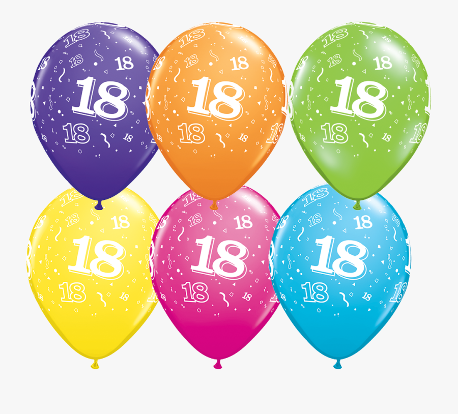 18th Birthday Latex Balloons - Latex 21st Birthday Balloon, Transparent Clipart