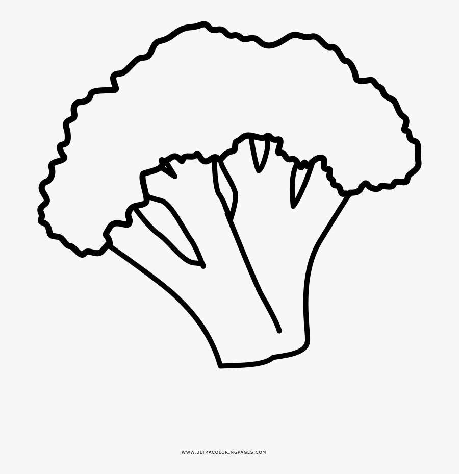 Broccoli Coloring Page Broccoli Lineart , Free Transparent Clipart