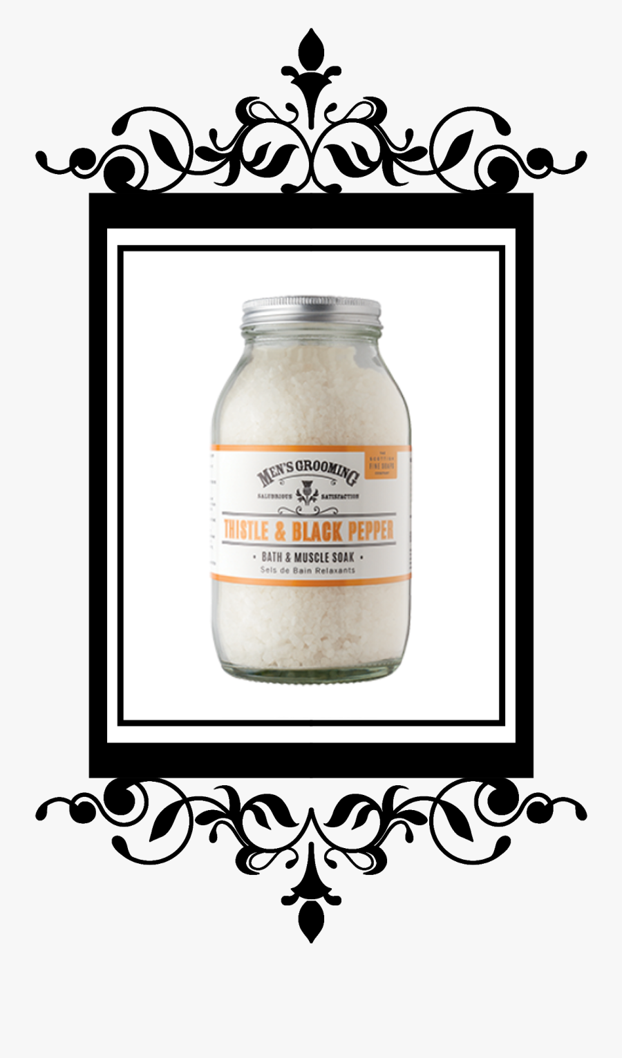 Scottish Fine Soaps Men"s Grooming Muscle Soak 600g - Deodorant, Transparent Clipart