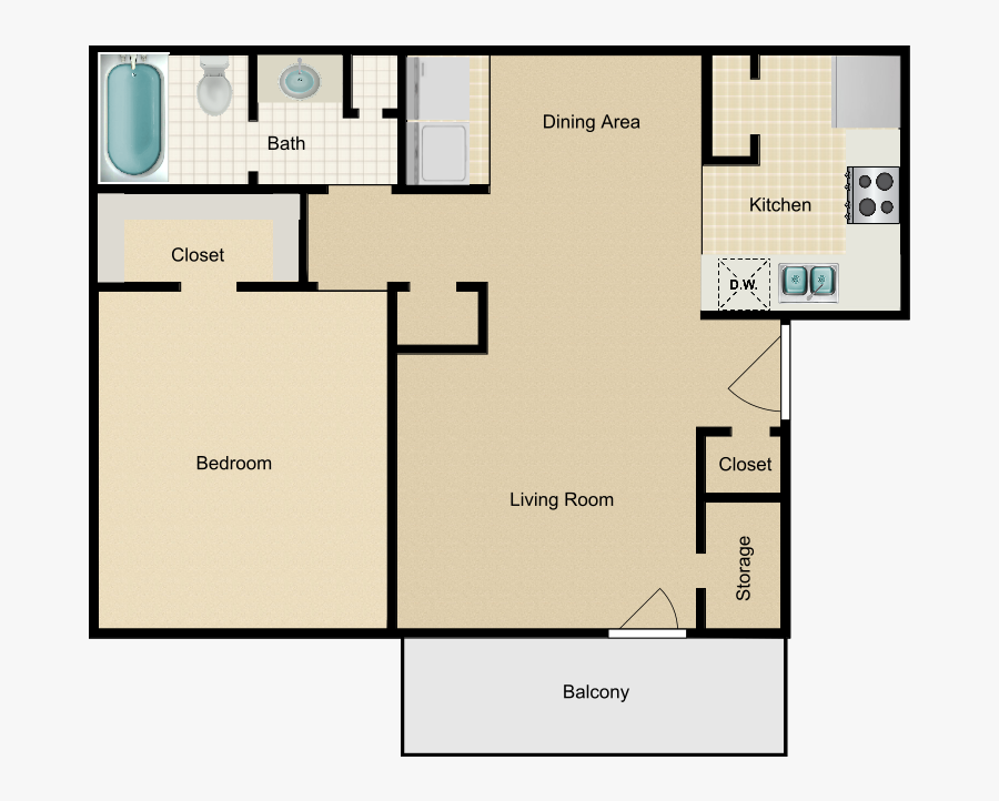 Clip Art Vector Transparent Library - Floor Plan, Transparent Clipart