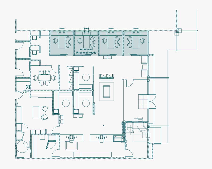 Bank Drawing Floor Plan - Financial Banking Floor Plan, Transparent Clipart