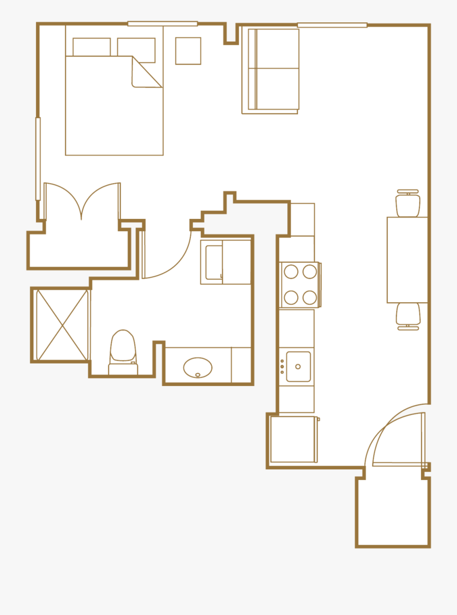 Studio Floor Plan - Floor Plan, Transparent Clipart