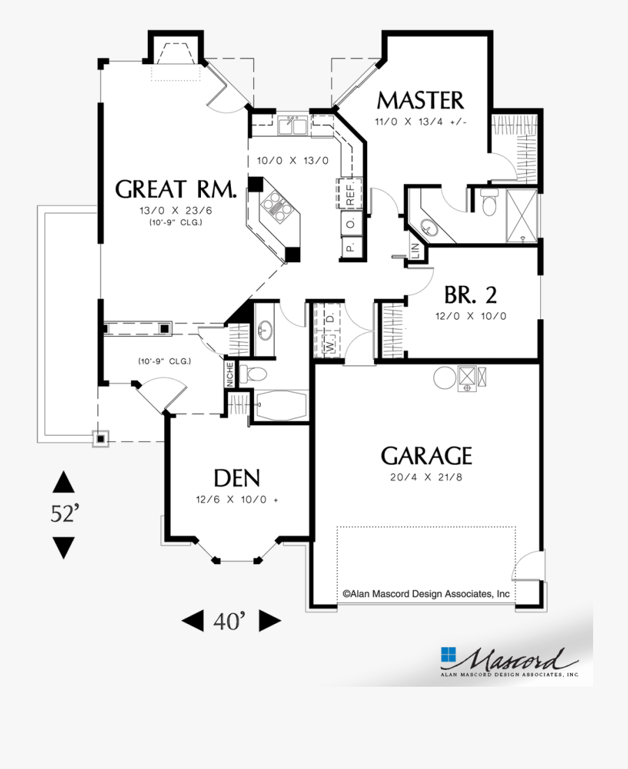 Floor Plan With Bay Window, Transparent Clipart