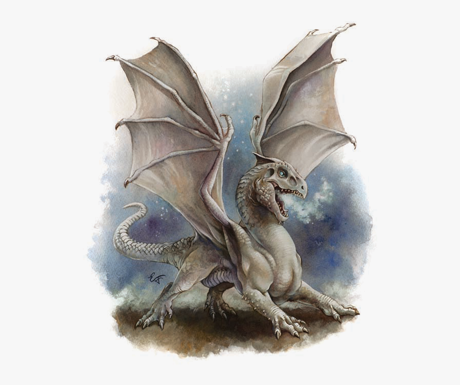 D&d White Dragon Wyrmling - White Wyrmling, Transparent Clipart