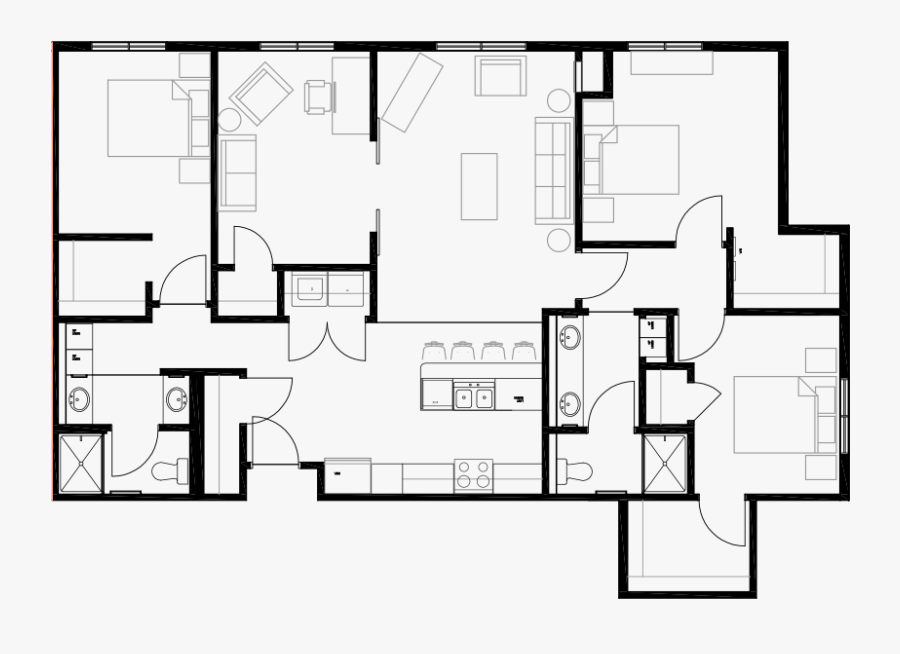 Floor Plan, Transparent Clipart