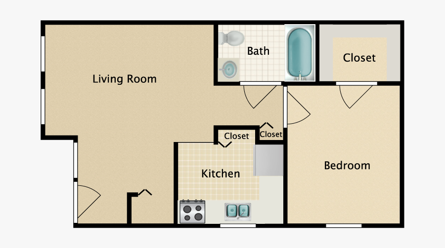 Floor Plan, Transparent Clipart