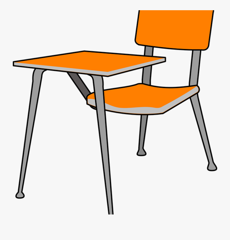 School Chair Clipart Desk School Chair Free Vector - Draw A School Desk Easy, Transparent Clipart