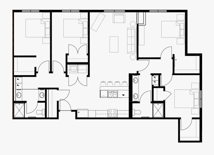 Floor Plan, Transparent Clipart