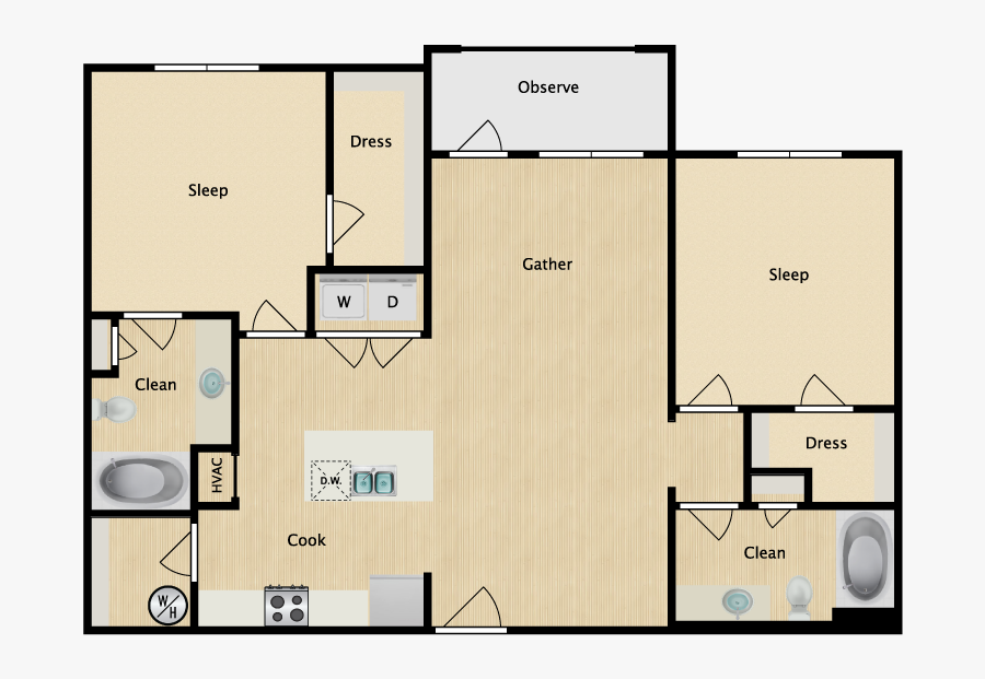 Floor Plan, Transparent Clipart