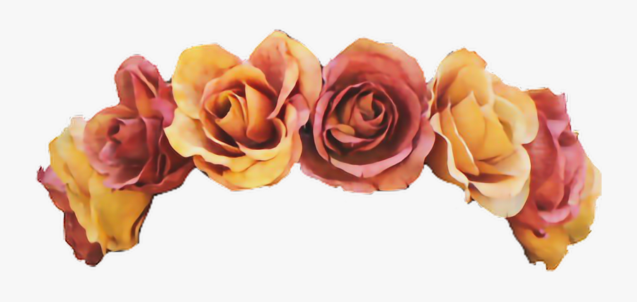 Flowers Flowercrown Crown Tumblr Orange Colorful - Orange Flower Crown Png, Transparent Clipart